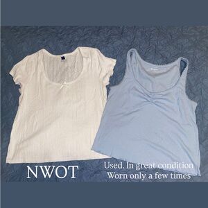 SOLD! - NWT Old Navy White and Light Blue Short Sleeve Tops